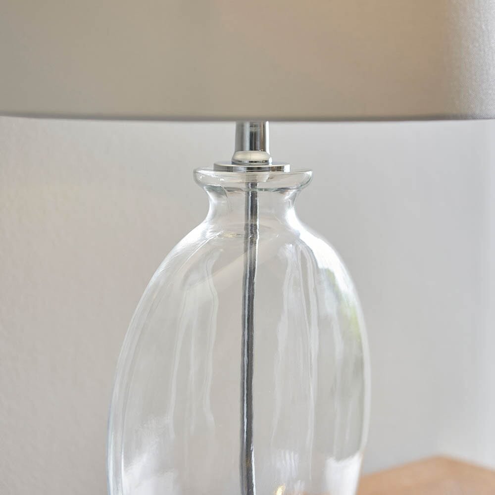 Hiero Glass & Silver Table Lamp