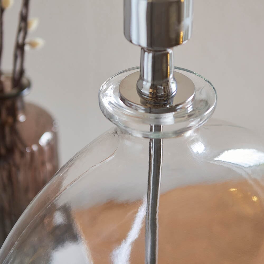 Hiero Glass & Silver Table Lamp