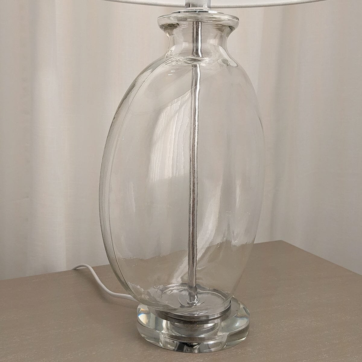 Hiero Glass & Silver Table Lamp