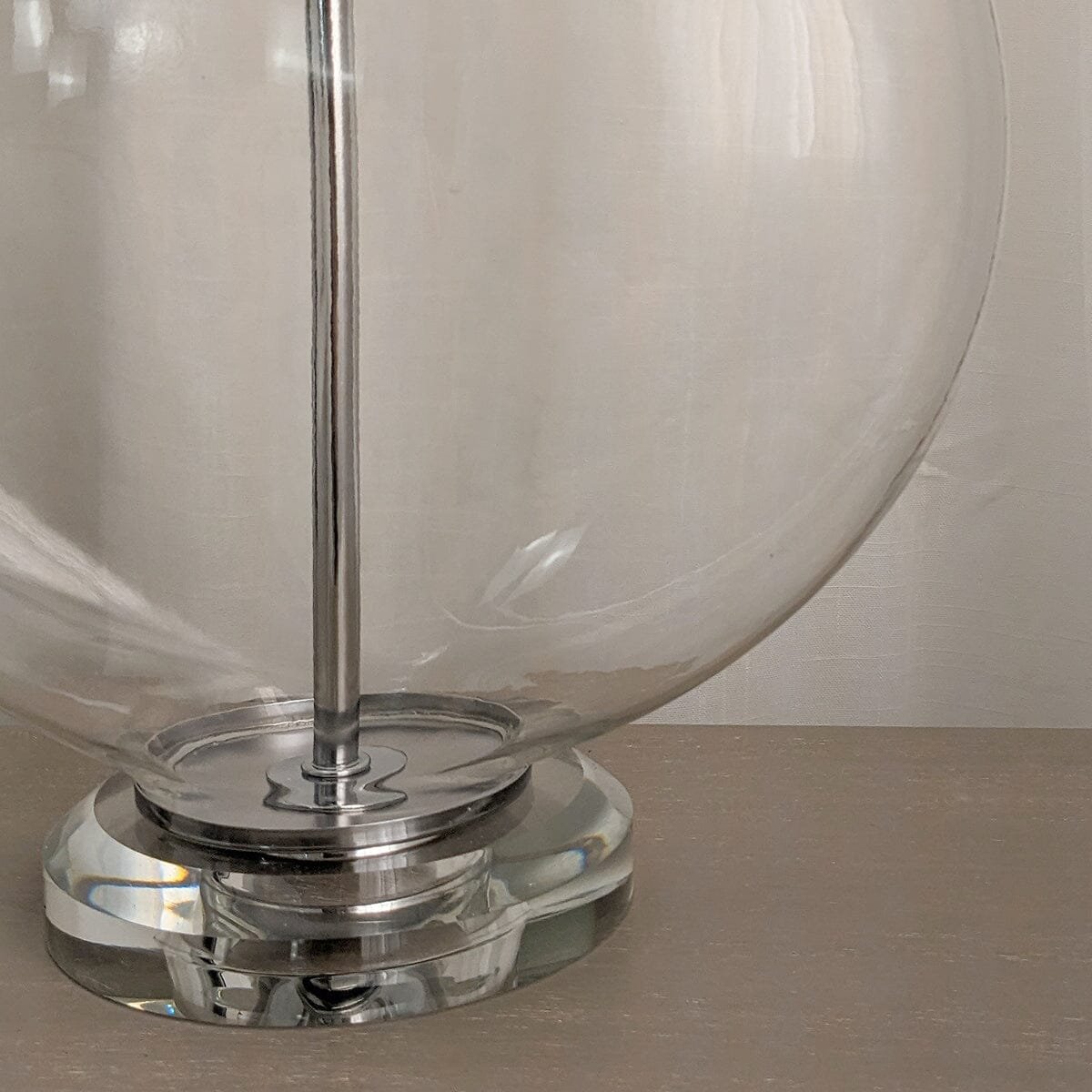 Hiero Glass & Silver Table Lamp