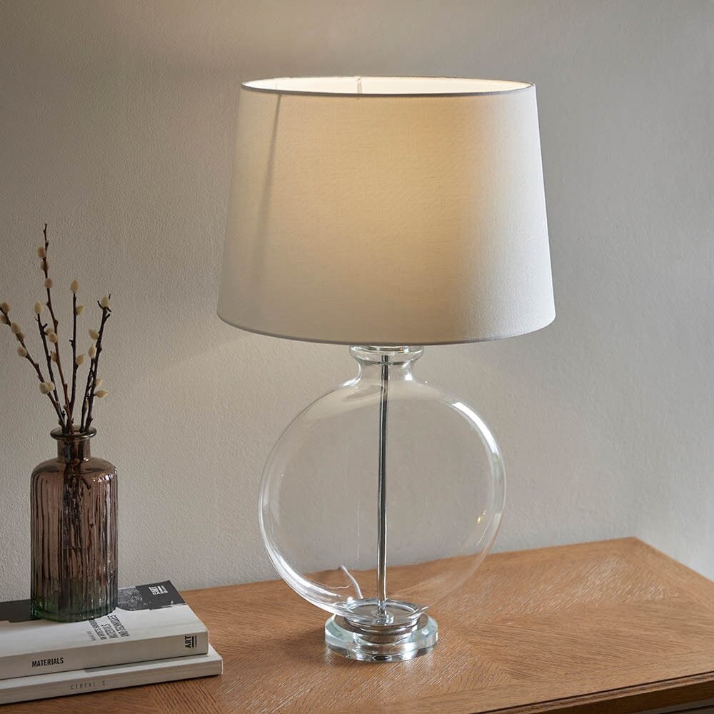 Hiero Glass & Silver Table Lamp