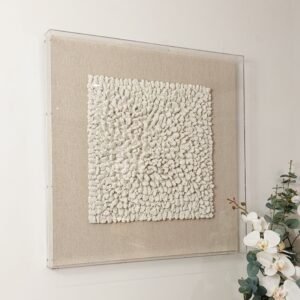 Idyllic Neutral Coral Boxed Wall Art - 60x60cm