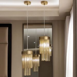 In Stock - Felicity Antique Brass Luxury Ceiling Pendant