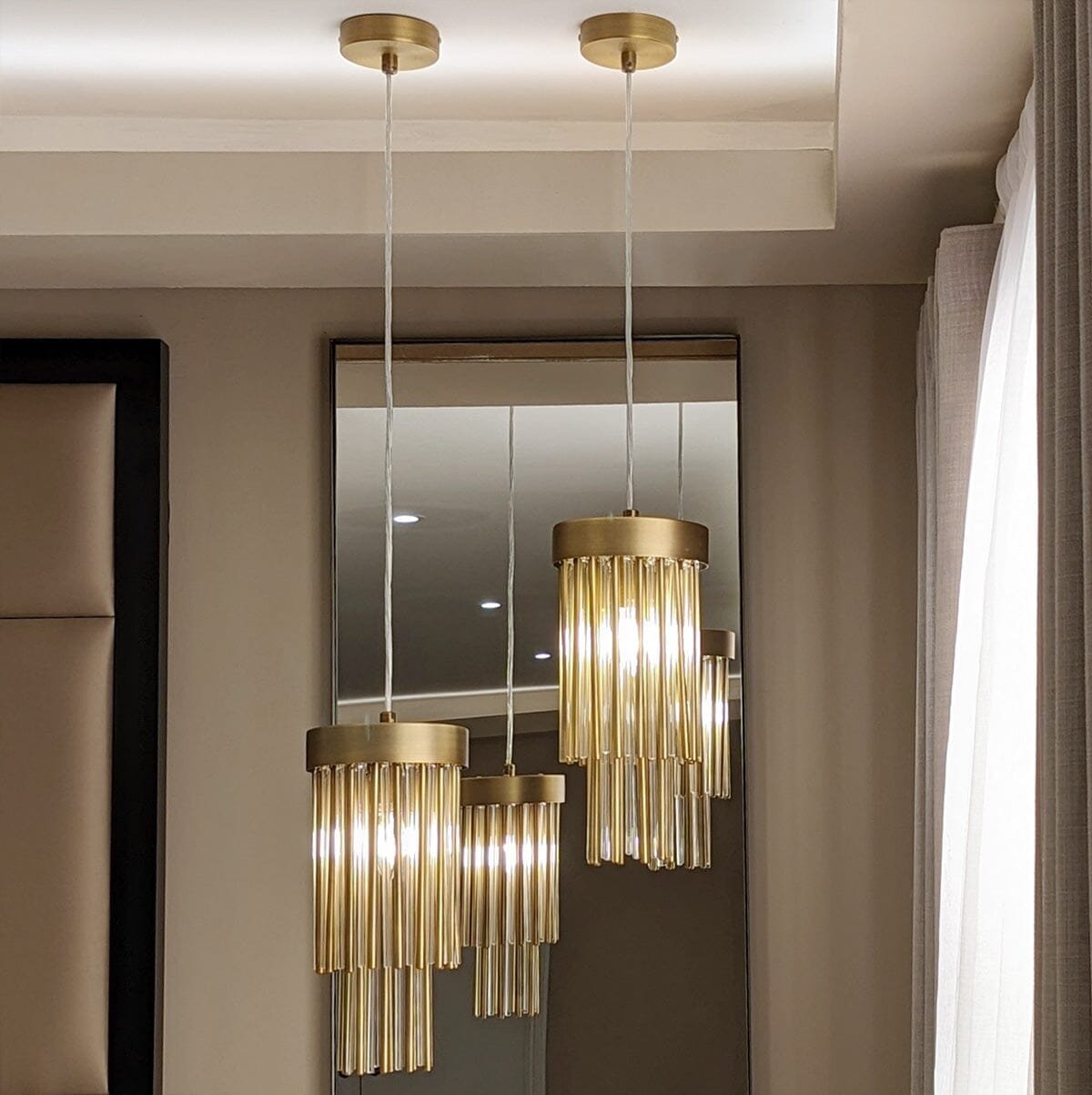In Stock - Felicity Antique Brass Luxury Ceiling Pendant