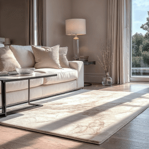 In Stock - Terrena Beige & Cream Abstract Rug- 120 x 170cm