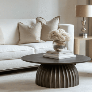 In Stock - Zuzana Dark Brown Round Coffee Table