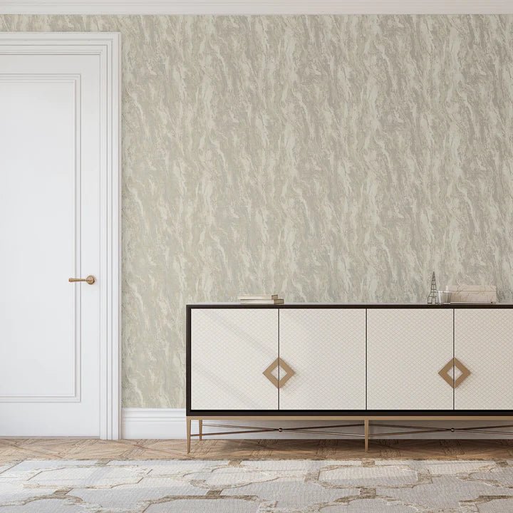 Inglot Cream Marble Patterned Textured Wallpaper