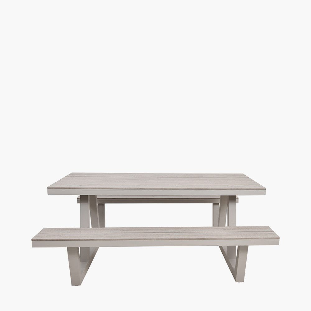 Irwell Lightwash Wood Outdoor Bench Set