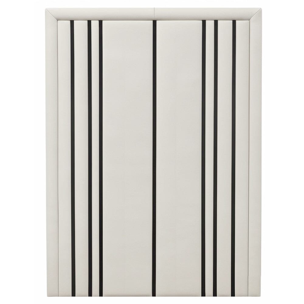 Isabelle Luxury Cream Velvet Headboard with Black Detailing