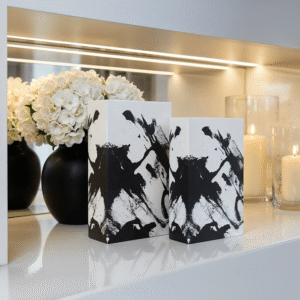 Isadora Abstract Monochrome Book Boxes - Set of 2