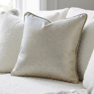 Islington Beige Metallic Cushion - 43x43cm