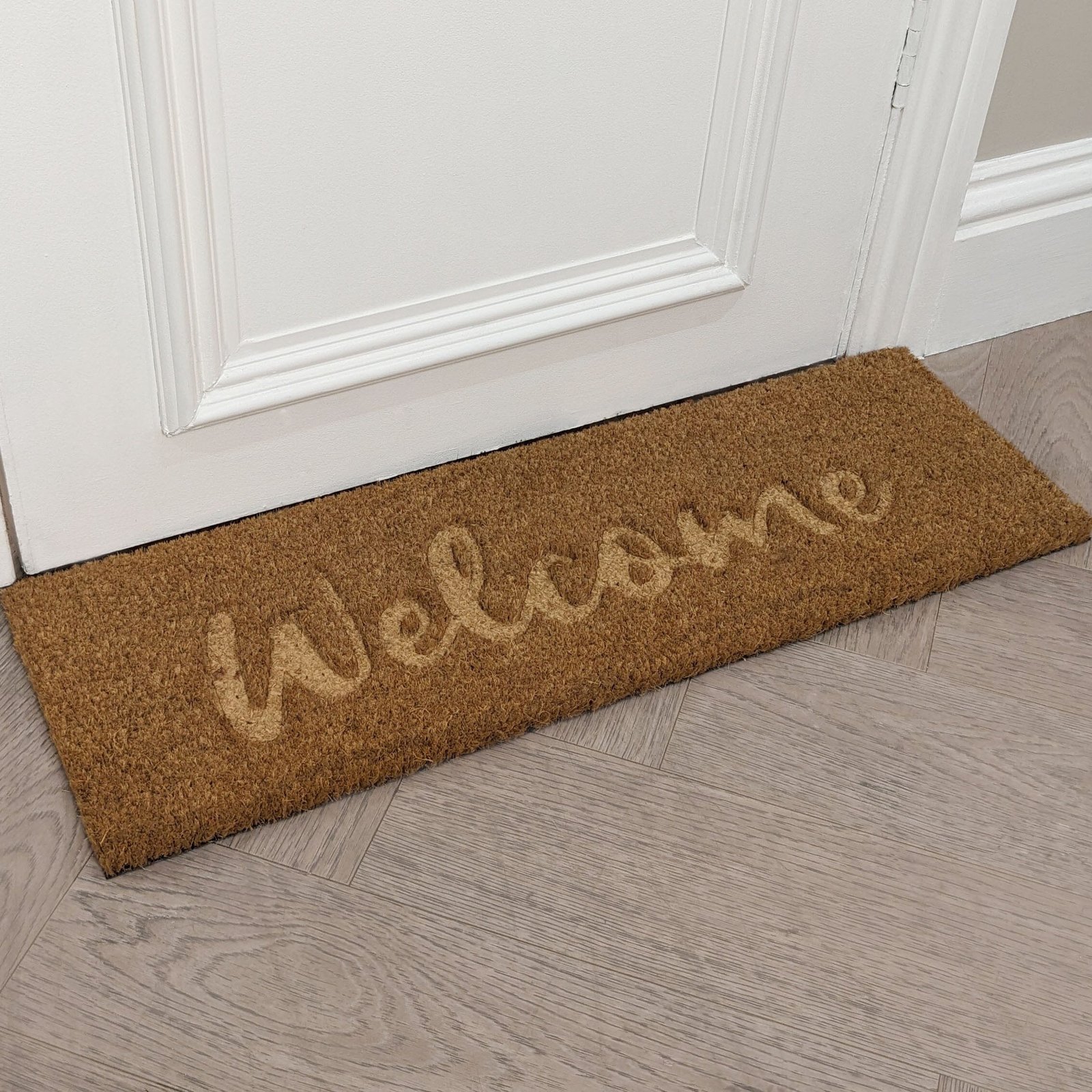 Jakarta Welcome Embossed Double Width Thin Doormat