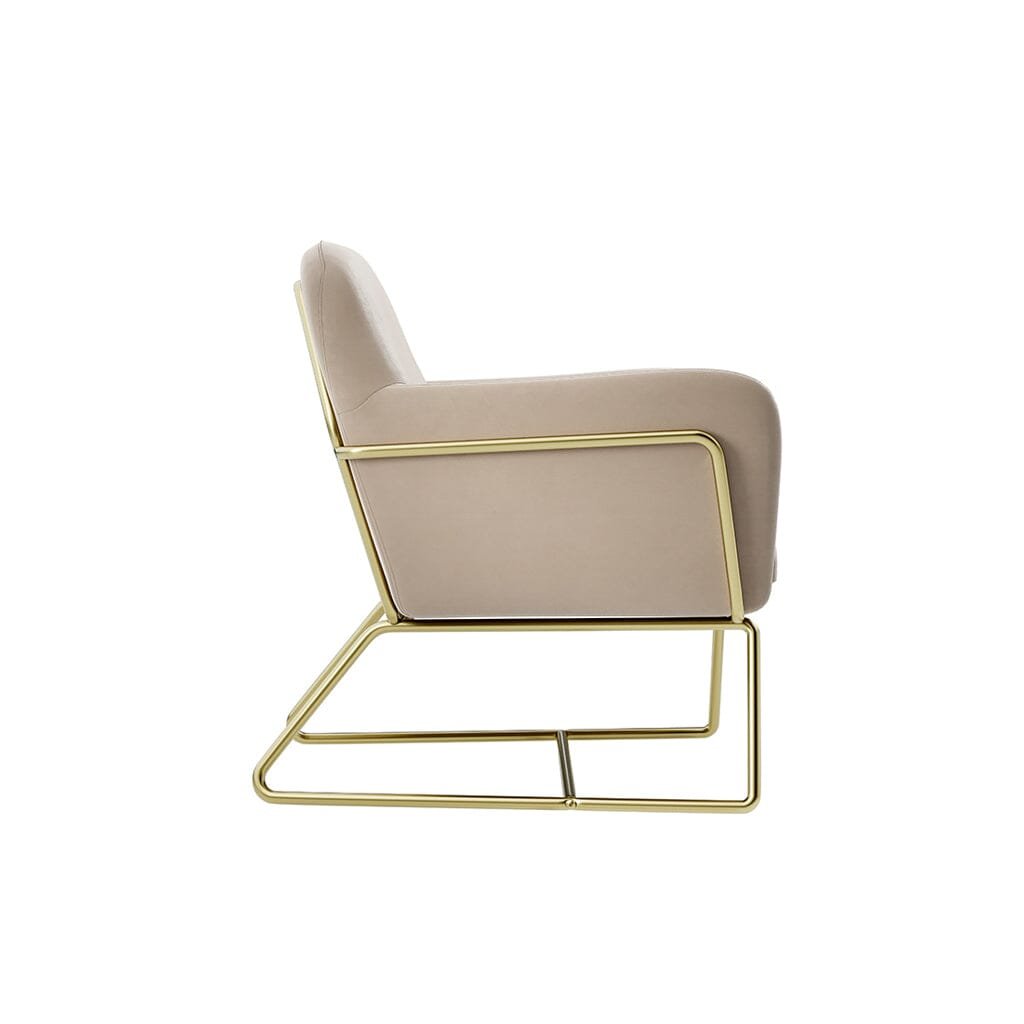 Jaycee Beige & Gold Accent Chair