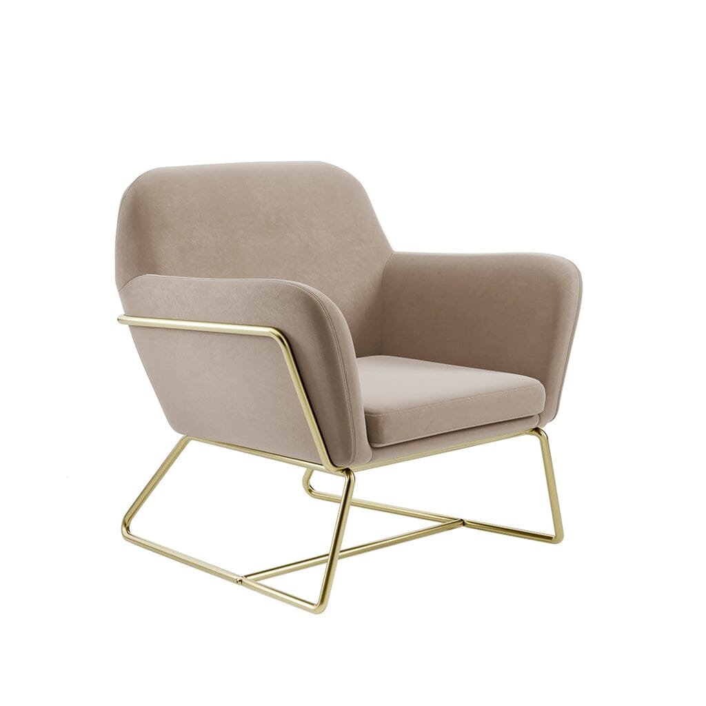 Jaycee Beige & Gold Accent Chair