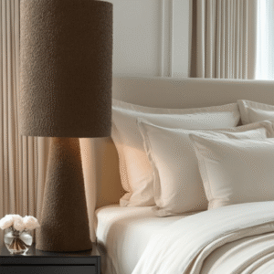 Joby Brown Boucle Table Lamp