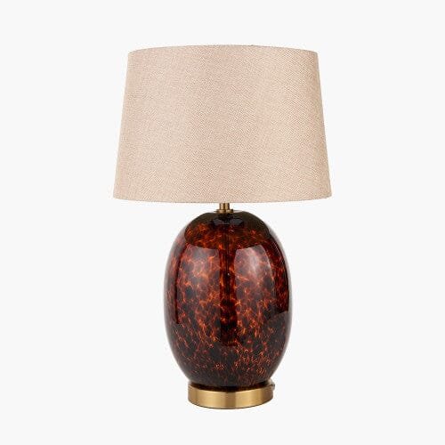 Jomelle Tortoiseshell Tall Glass Table Lamp