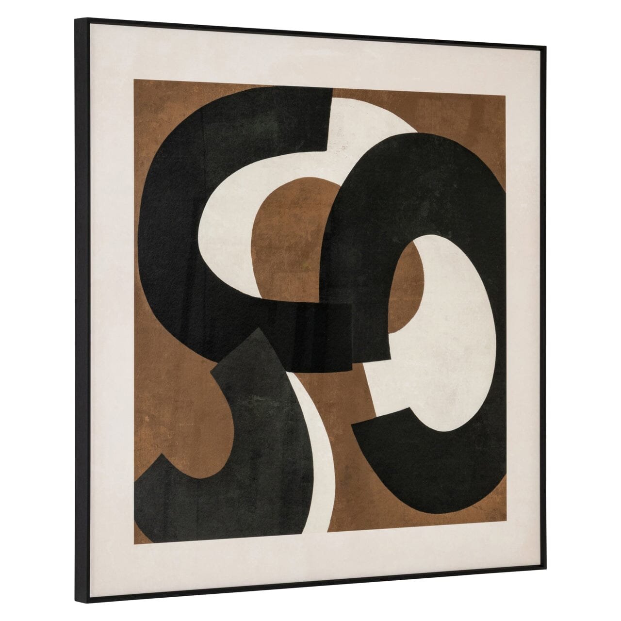Joselia Abstract Brown, Black & Cream Wall Art - II