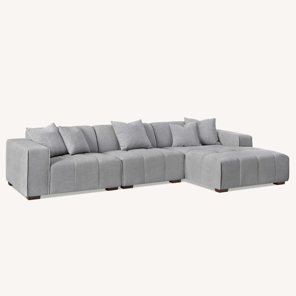 Kace Cloud Grey Boucle Tufted Sofa Range