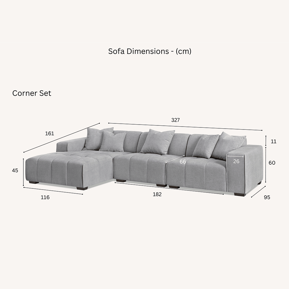 Kace Cloud Grey Boucle Tufted Sofa Range