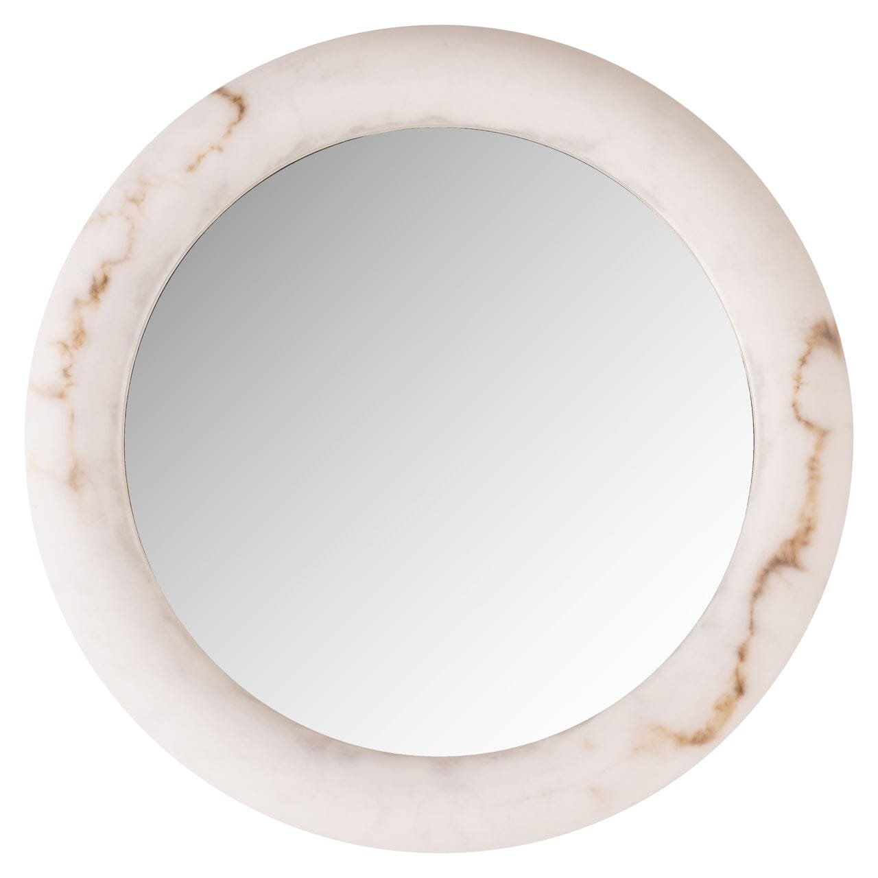 Kaelani Faux Alabaster Marble LED Wall Mirror