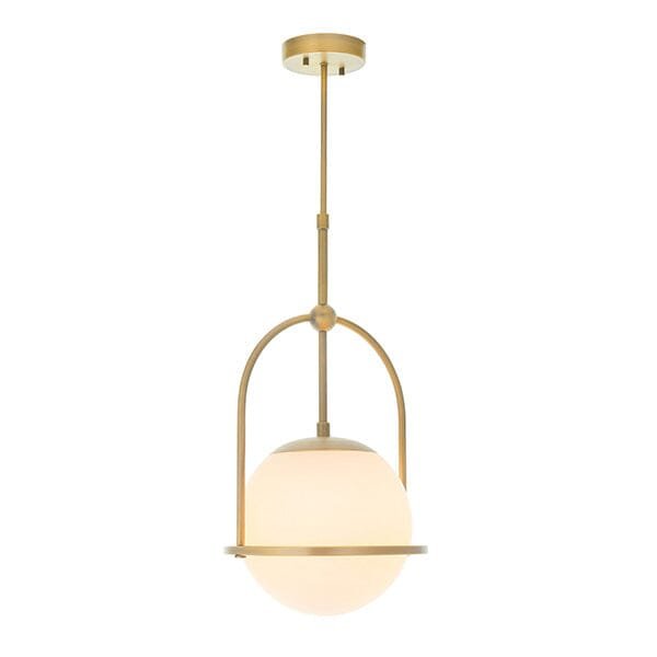 Kaia Gold Pendant Ceiling Light with Opal Glass