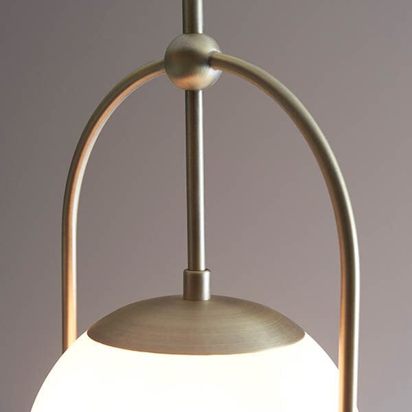 Kaia Gold Pendant Ceiling Light with Opal Glass