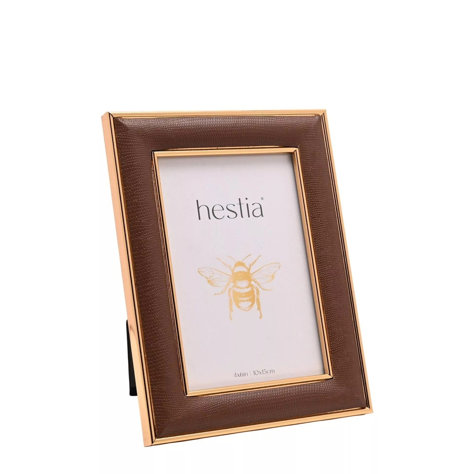 Kamako Gold & Tan Shagreen Photo Frame - 4x6"