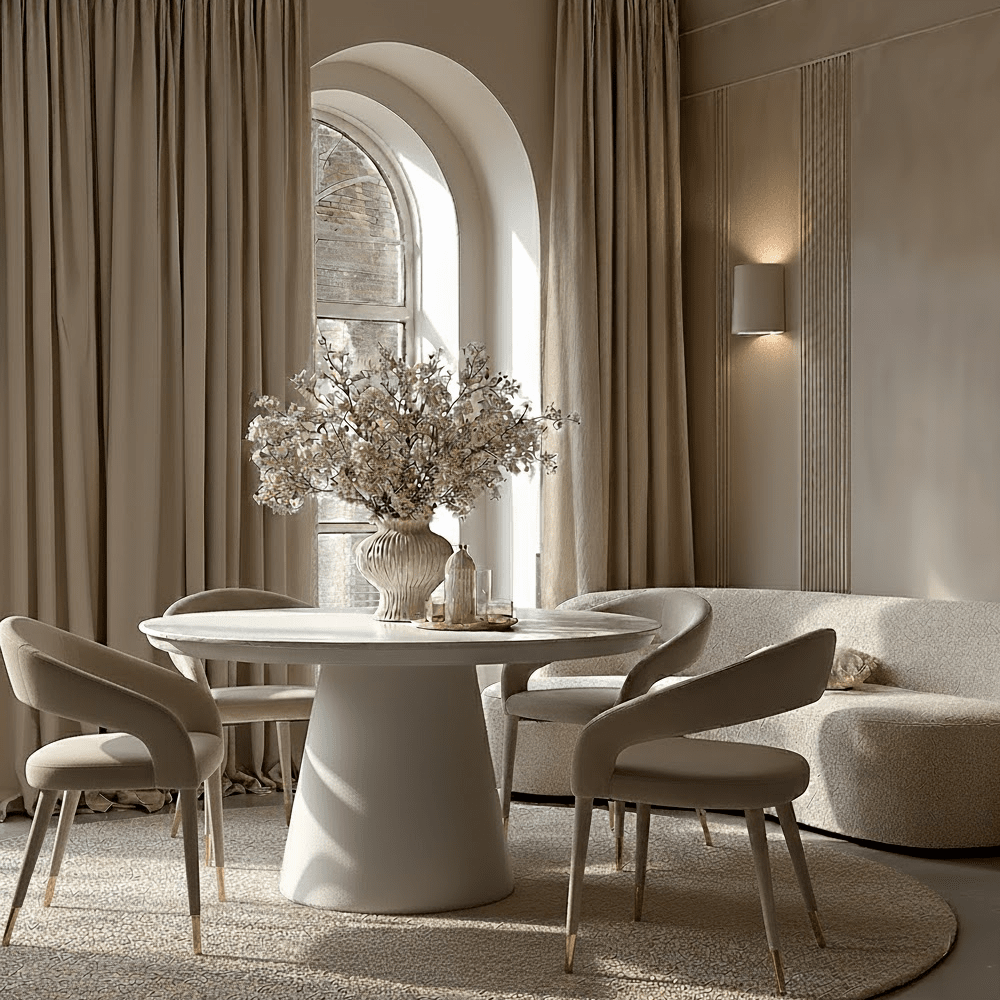 Katrina Concrete Indoor/Outdoor Round Dining Table