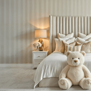 Kaya Beige & Cream Striped Wallpaper