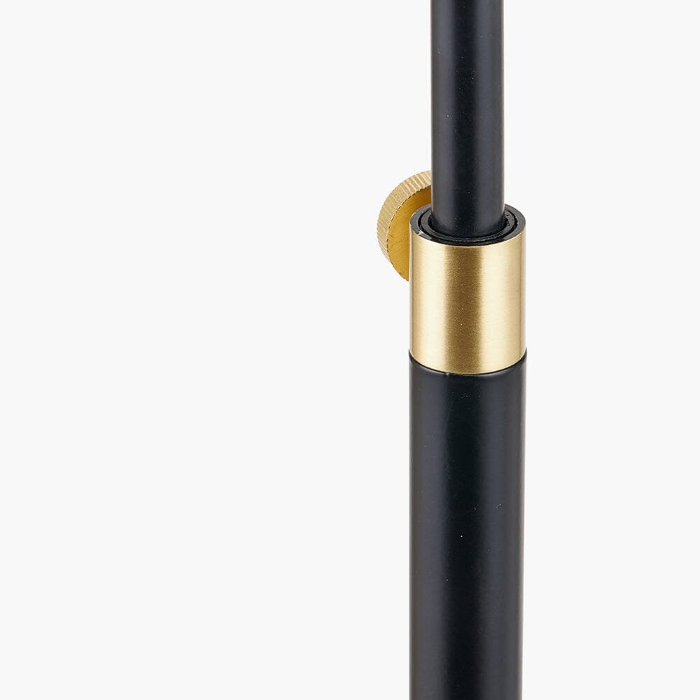Kenji Black & Gold Height Adjustable Floor Lamp