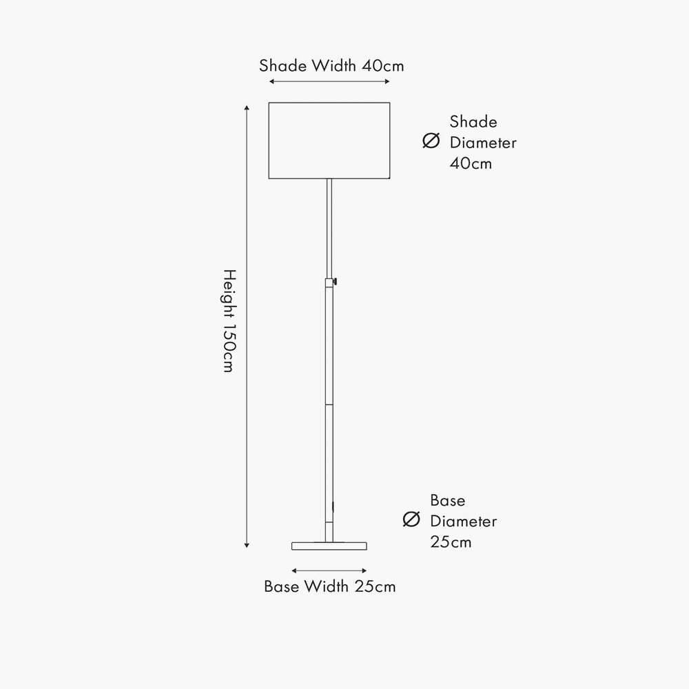 Kenji Black & Gold Height Adjustable Floor Lamp