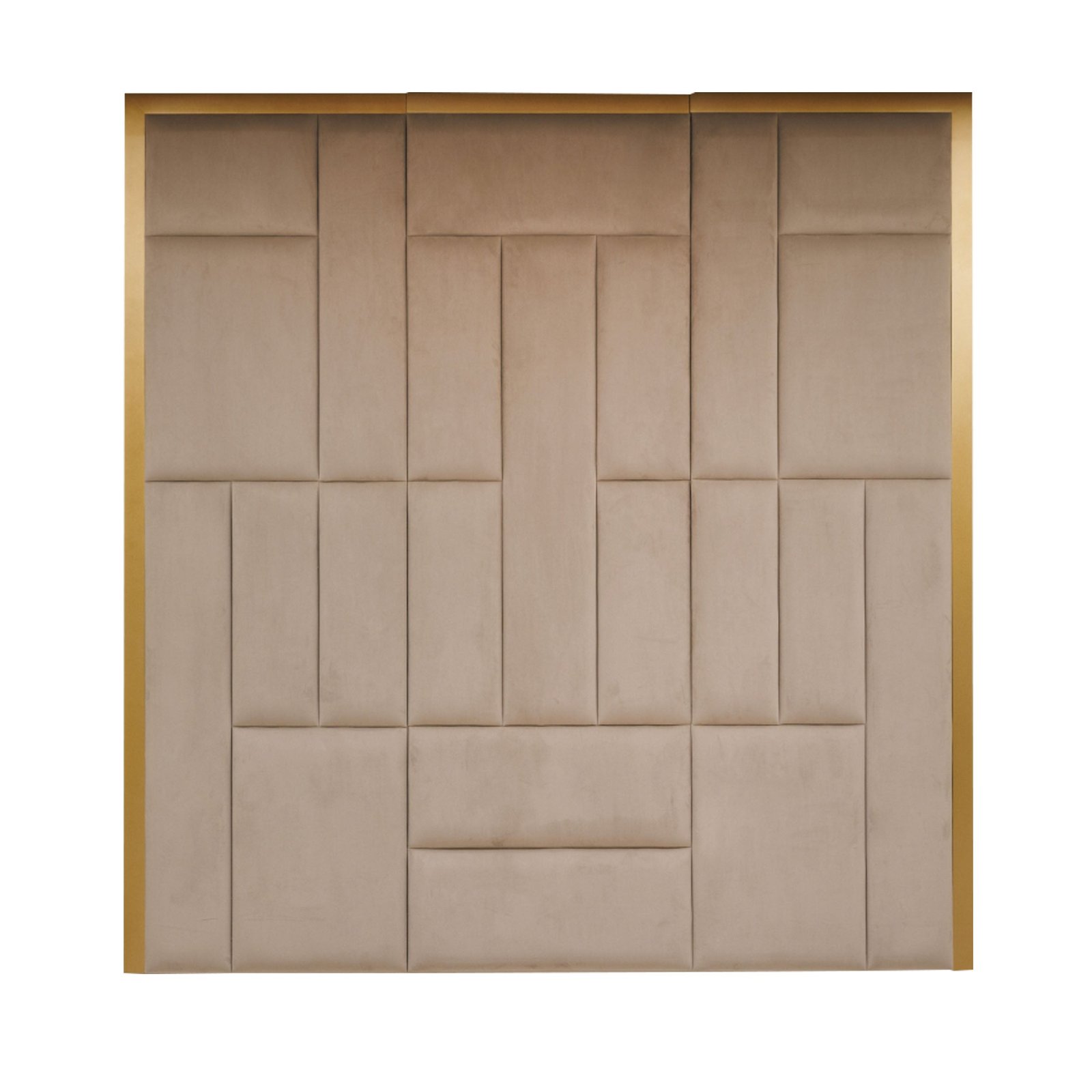 Kensington Mink & Gold Premium Abstract Headboard
