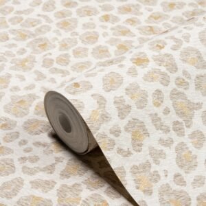Kenzie Cream Leopard Print Wallpaper