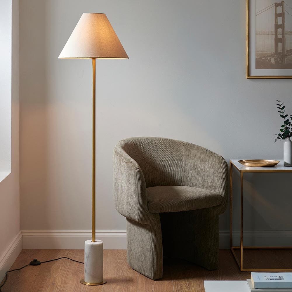 Kiara Gold & Marble Floor Lamp