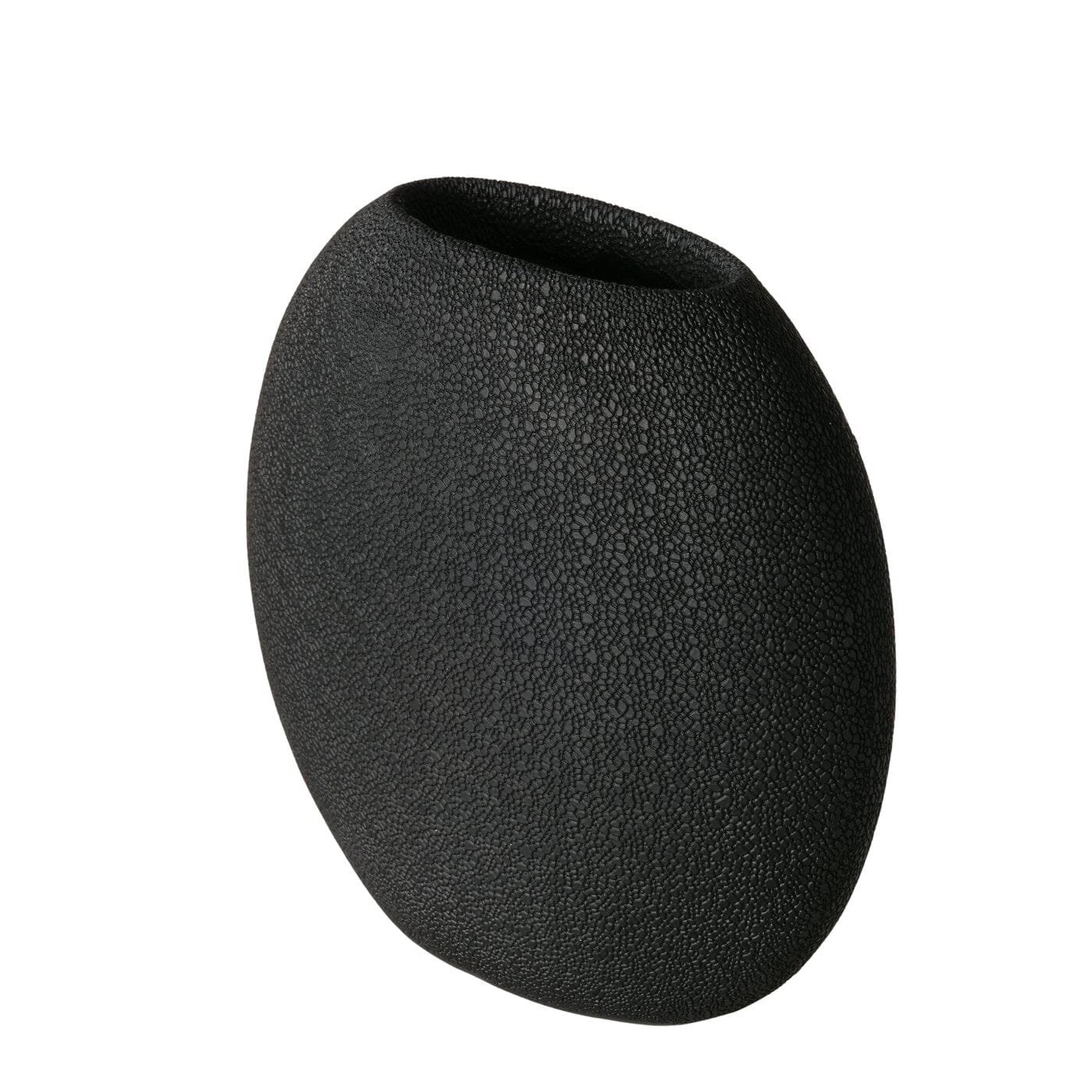 Kindia Matt Black Oval Slimline Vase