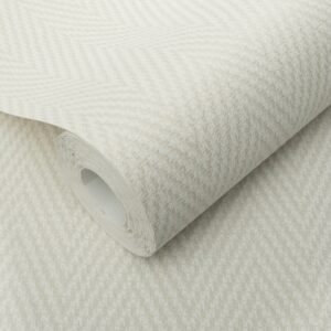 Kirsten Cream Herringbone Wallpaper