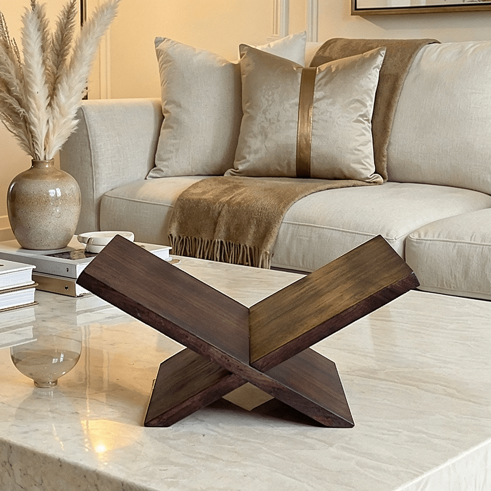 Lani Deep Brown Wooden Bookstand