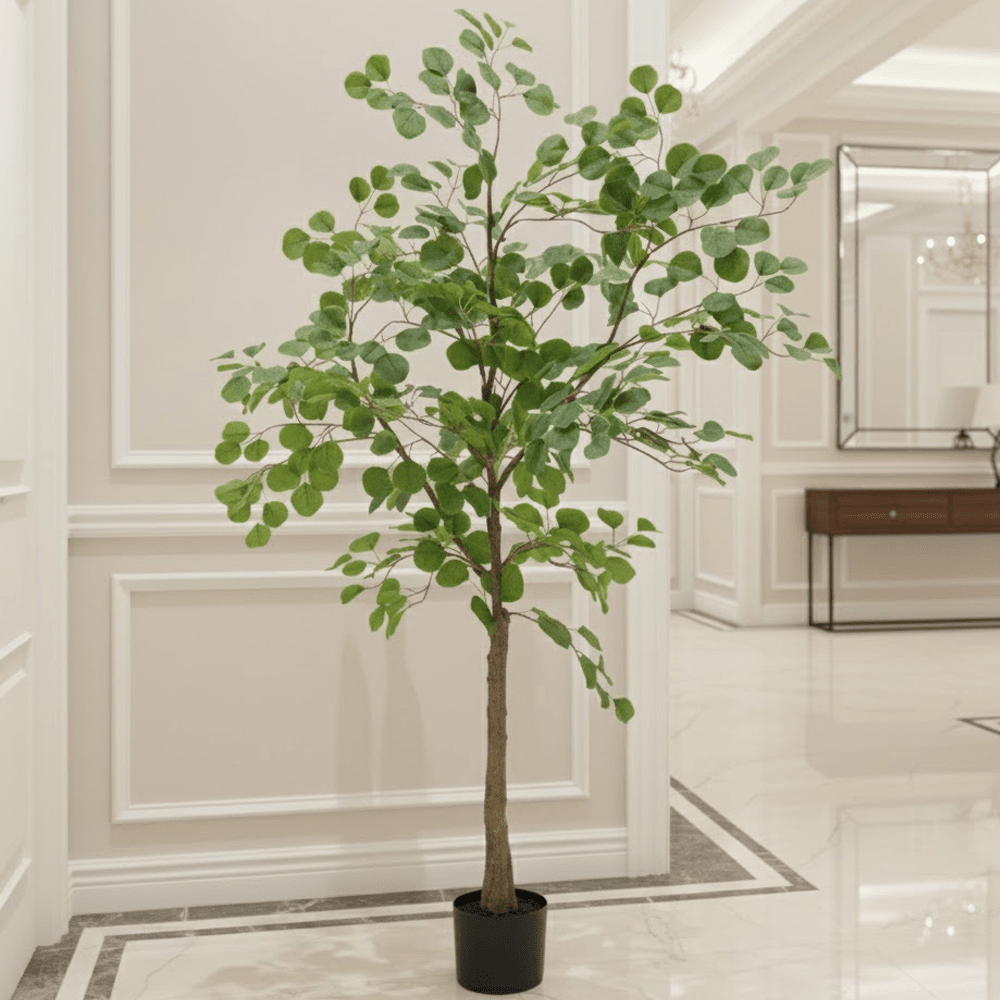 Large Potted Faux Eucalyptus Tree