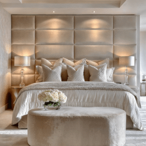 Leila Smoke Grey Premium Upholstered Headboard