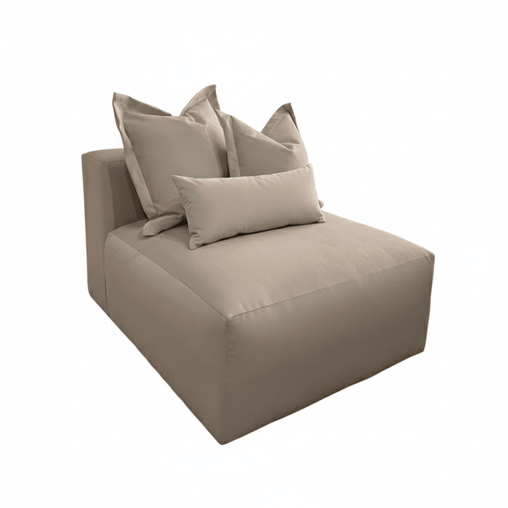 Lenox Mink Velvet Pillow Back Modular Sofa Range