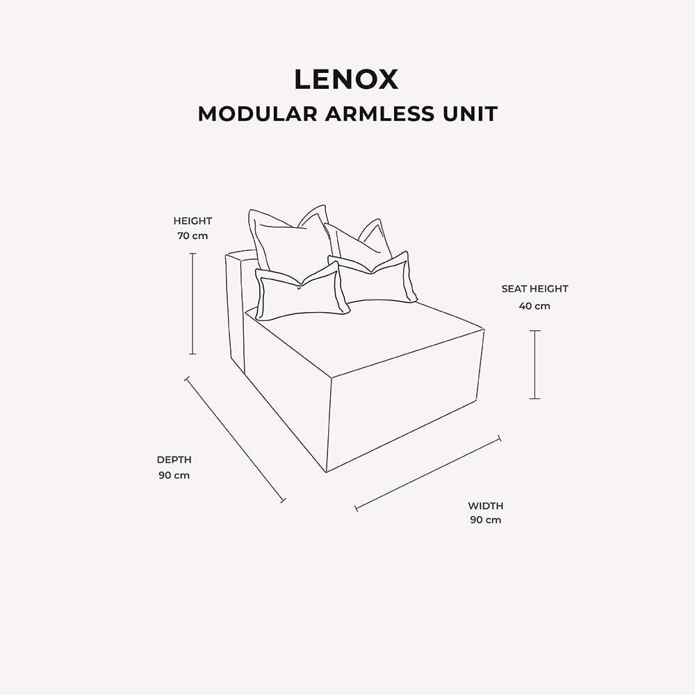 Lenox Mink Velvet Pillow Back Modular Sofa Range