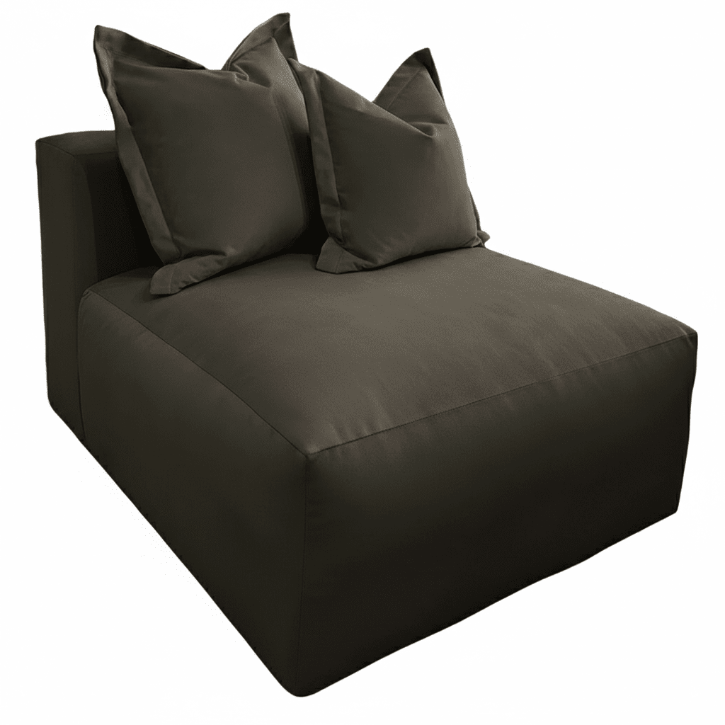 Lenox Shadow Grey Velvet Pillow Back Modular Sofa Range