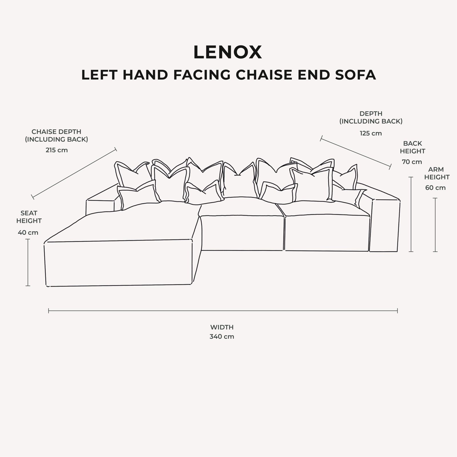 Lenox Shadow Grey Velvet Pillow Back Modular Sofa Range