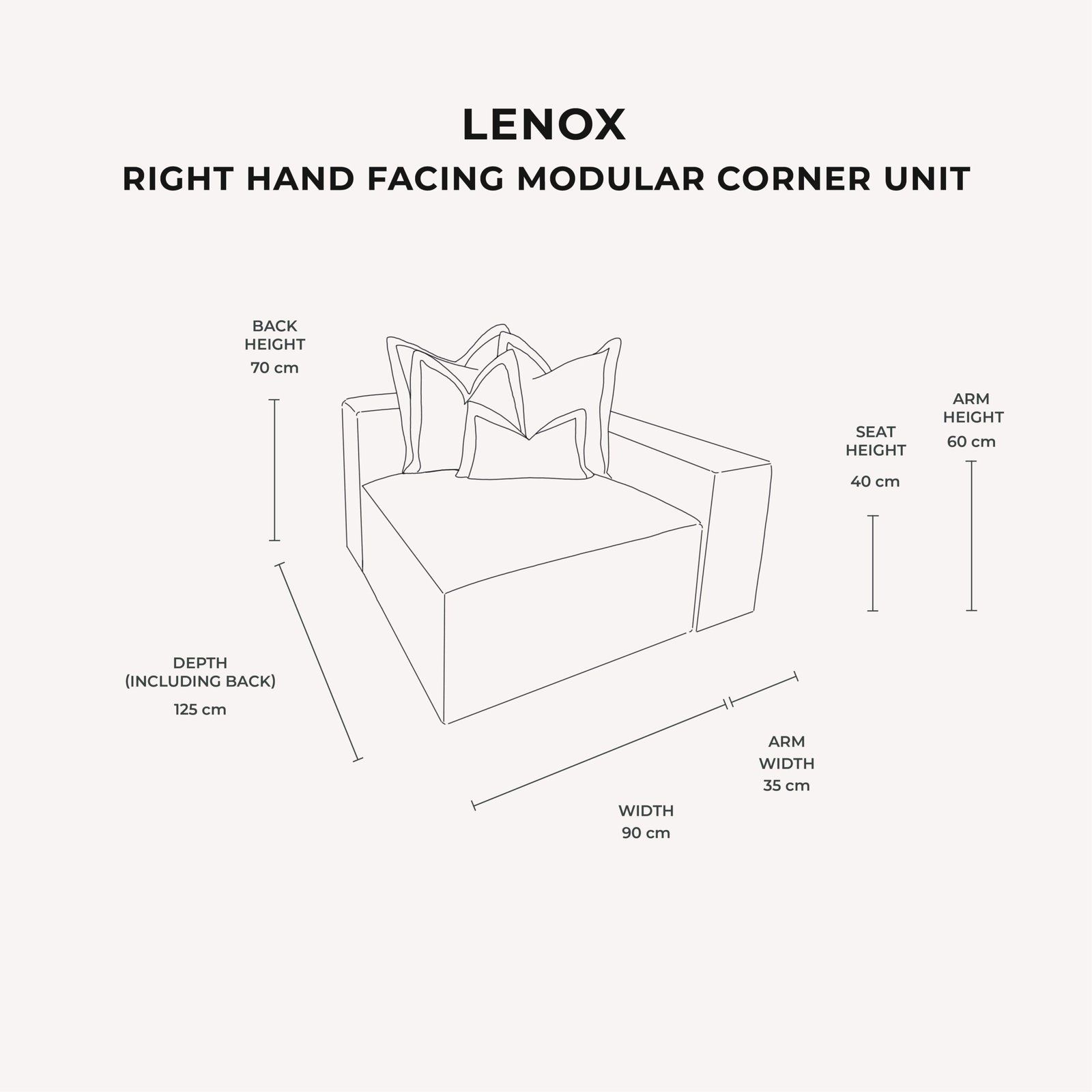 Lenox Shadow Grey Velvet Pillow Back Modular Sofa Range