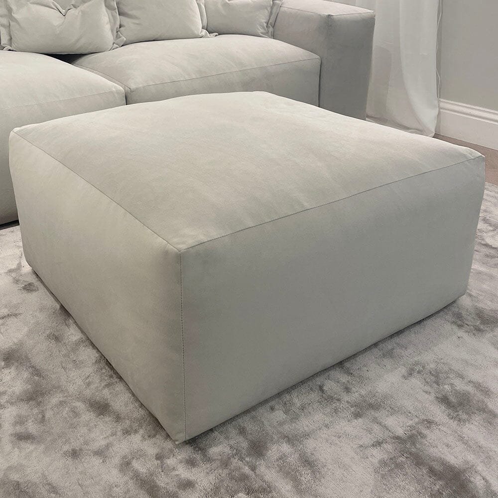 Lenox Silver Velvet Pillow Back Modular Sofa Range