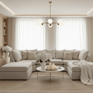 Lexington Porridge Textured Large U Shape Sofa