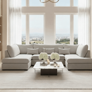Lexington Porridge Textured Medium U Shape Sofa