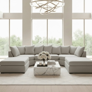 Lexington Stone Textured Large U Shape Sofa
