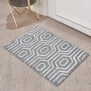 Lia Grey Geometric Doormat