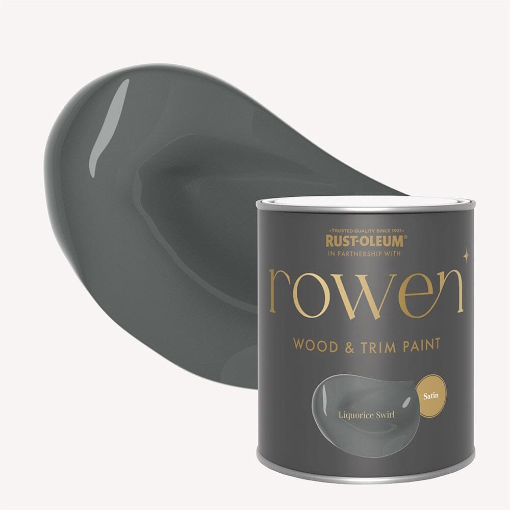 Liquorice Swirl Dark Grey Satin Wood & Trim Paint - 750ml